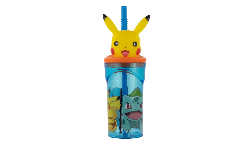 Pokemon - Trinkbecher - Strohhalm - 3D Figur