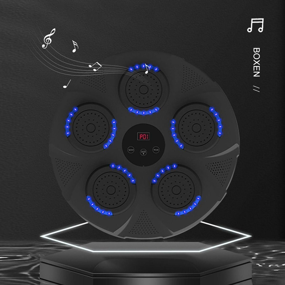 RYSH Sportanzug Elektronische Musik-Boxmaschine,Boxausrüstung mit Bluetooth-Verbindung, Indoor-Boxtrainingsgeräte für Kinder, Jugendliche und Erwachsene.