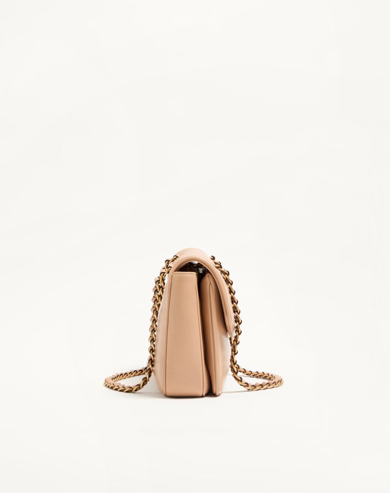 Bolsa Valentino Garavani Djuna com corrente média em couro napa