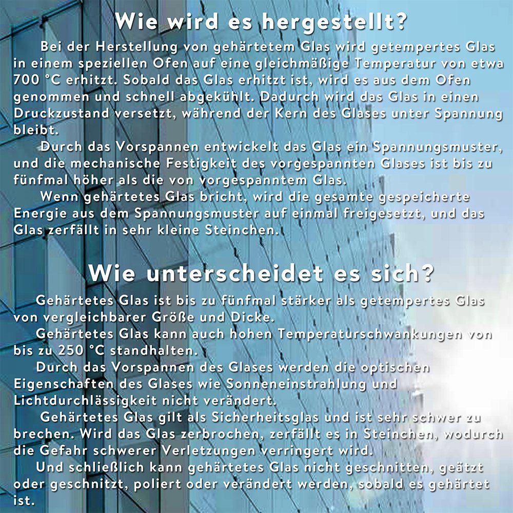 Mucola Küchenrückwand Spritzschutz Klarglas Glasrückwand Herdspritzschutz ESG Glas, (Stück, 1-tlg), ESG Sicherheitsglas