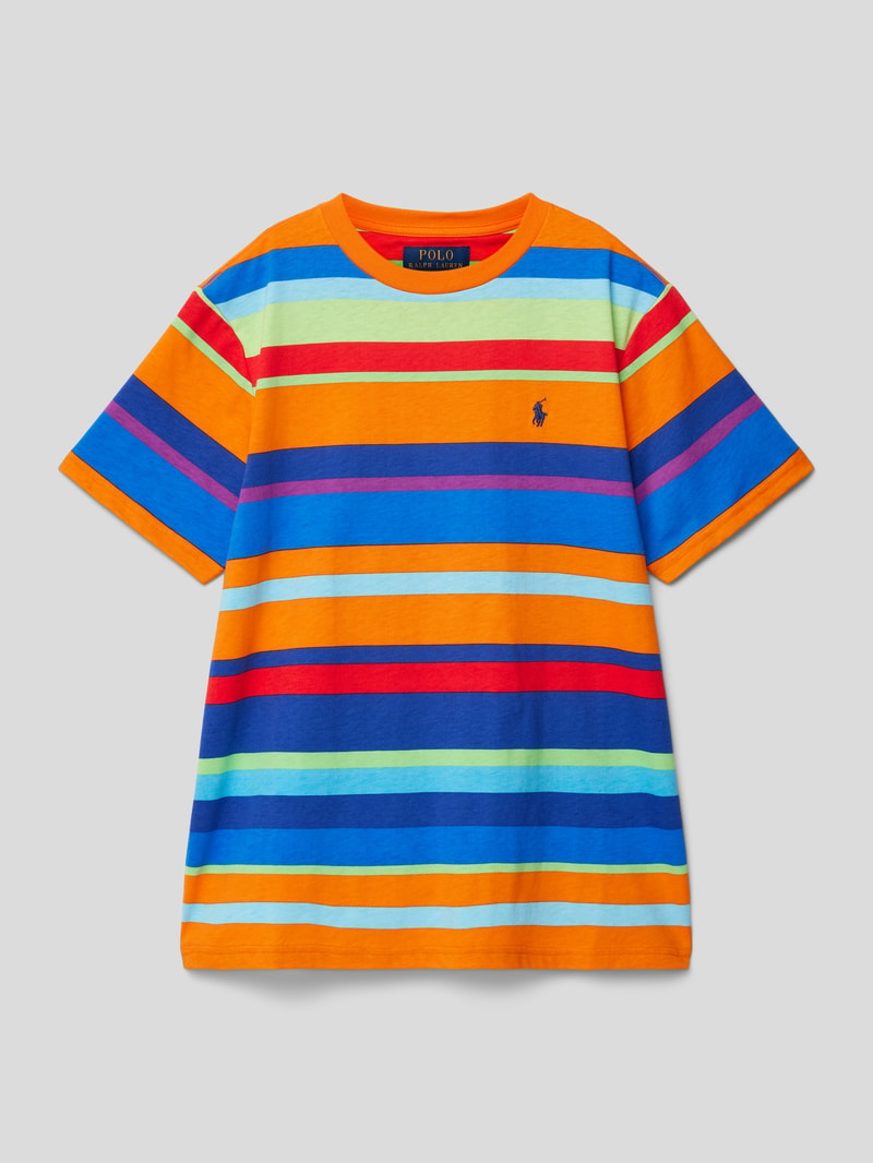 T-Shirt aus Baumwolle mit in orange