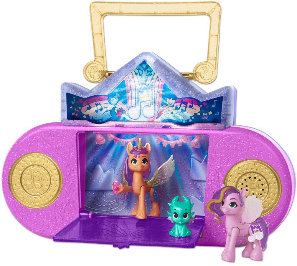 Hasbro Spielwelt My Little Pony Zaubermelodie Radio, mit Spielfiguren Sunny, Pipp und Sparky
