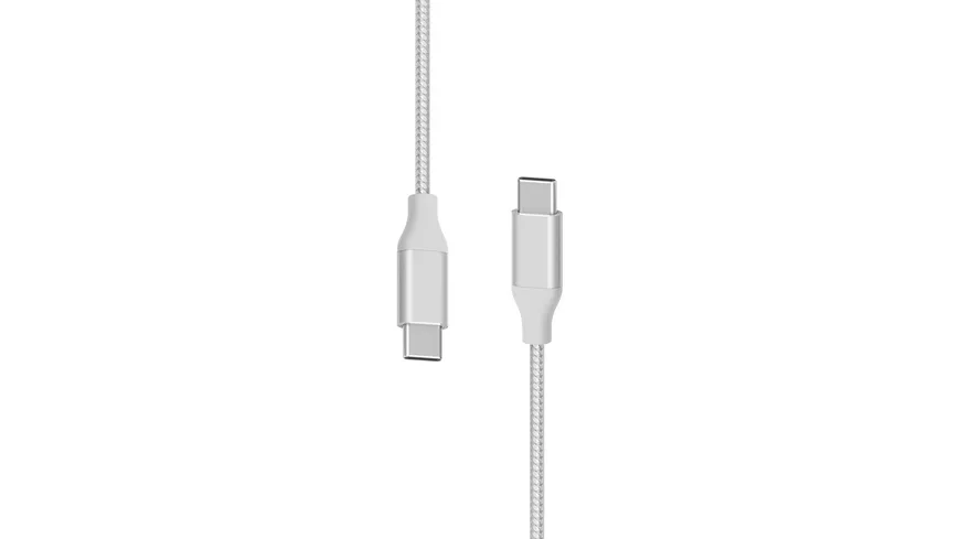 Xlayer Kabel PREMIUM Metallic Type C (USB-C) to Type C Cable 1.5m (Fast Charging 3A/USB 2.0) Silver