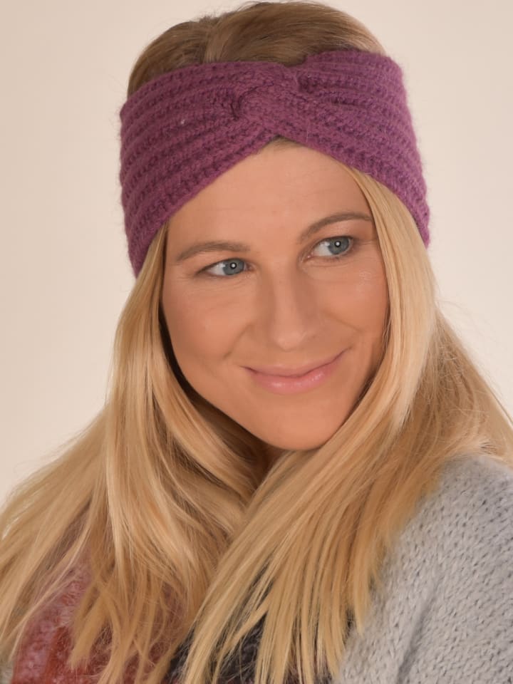 styleBREAKER Strick Stirnband in Violett günstig kaufen onesize