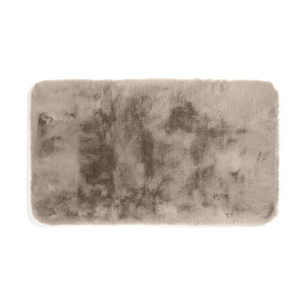 Badeteppich Kunstfell taupe