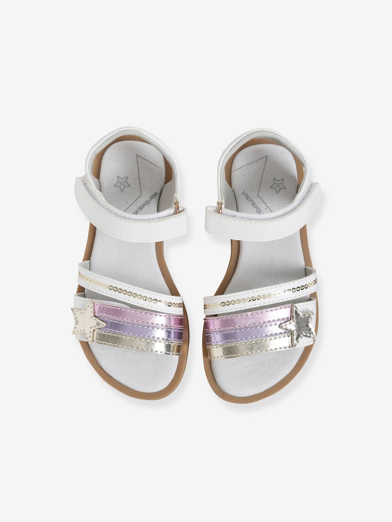 Sandales scratchées fille collection maternelle blanc