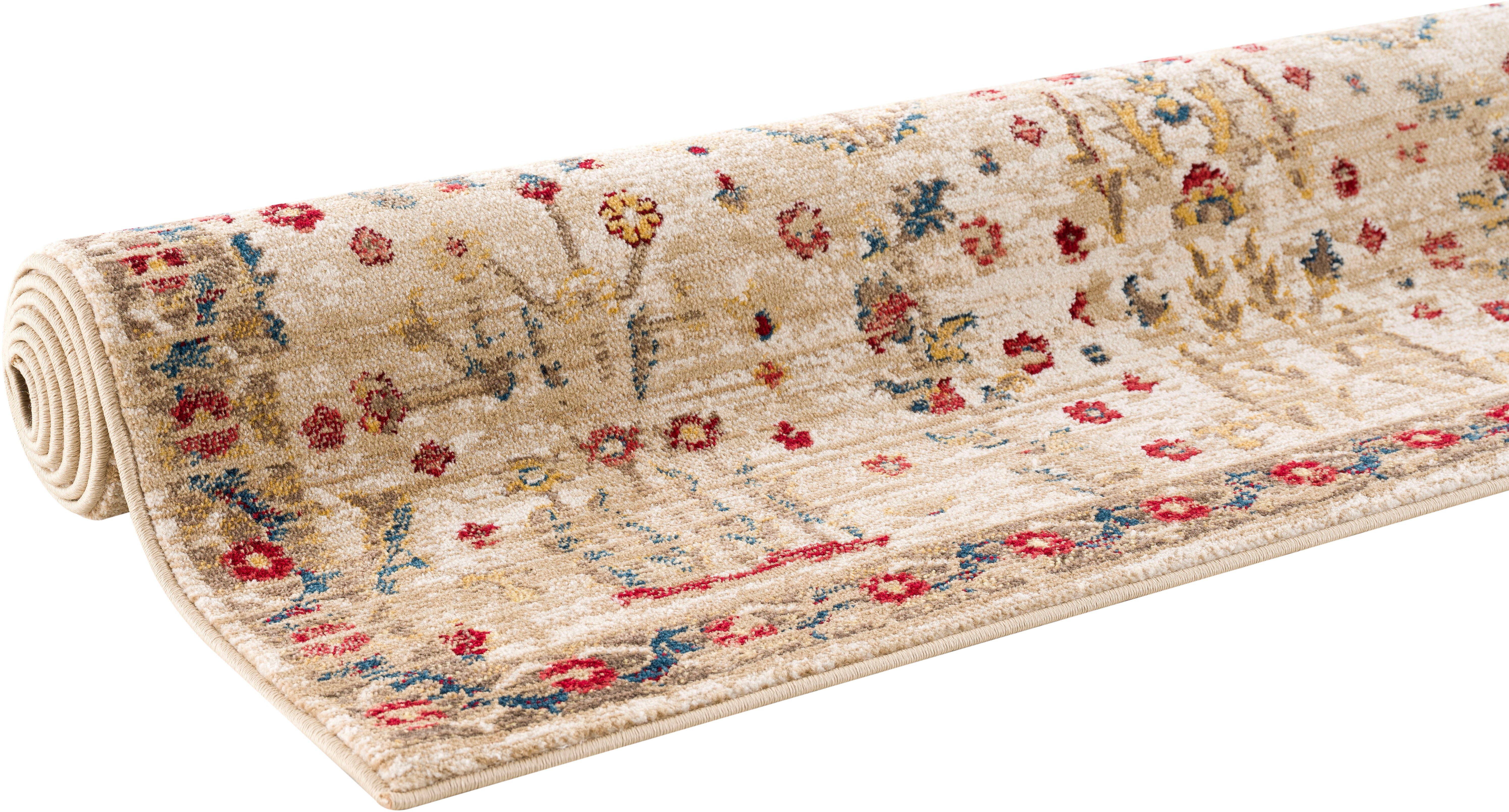 Teppich Clovis, Home affaire, rechteckig, Höhe: 11 mm, Teppich im Orient-Design, mit Bordüre, Vintage