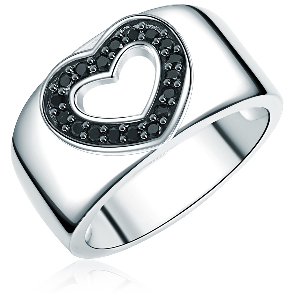Rafaela Donata Bague en argent Coeur Argent sterling Oxyde de zirconium (CZ) en Argent Bague