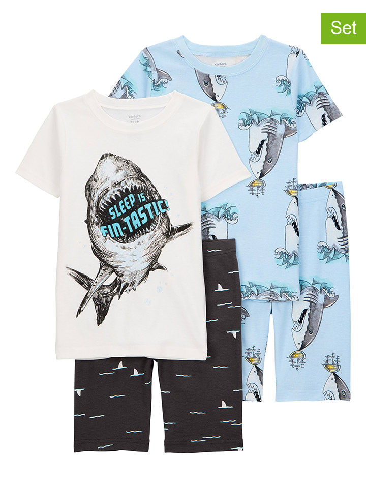 carter's 2er-Set: Pyjamas in Hellblau/ Weiß günstig kaufen