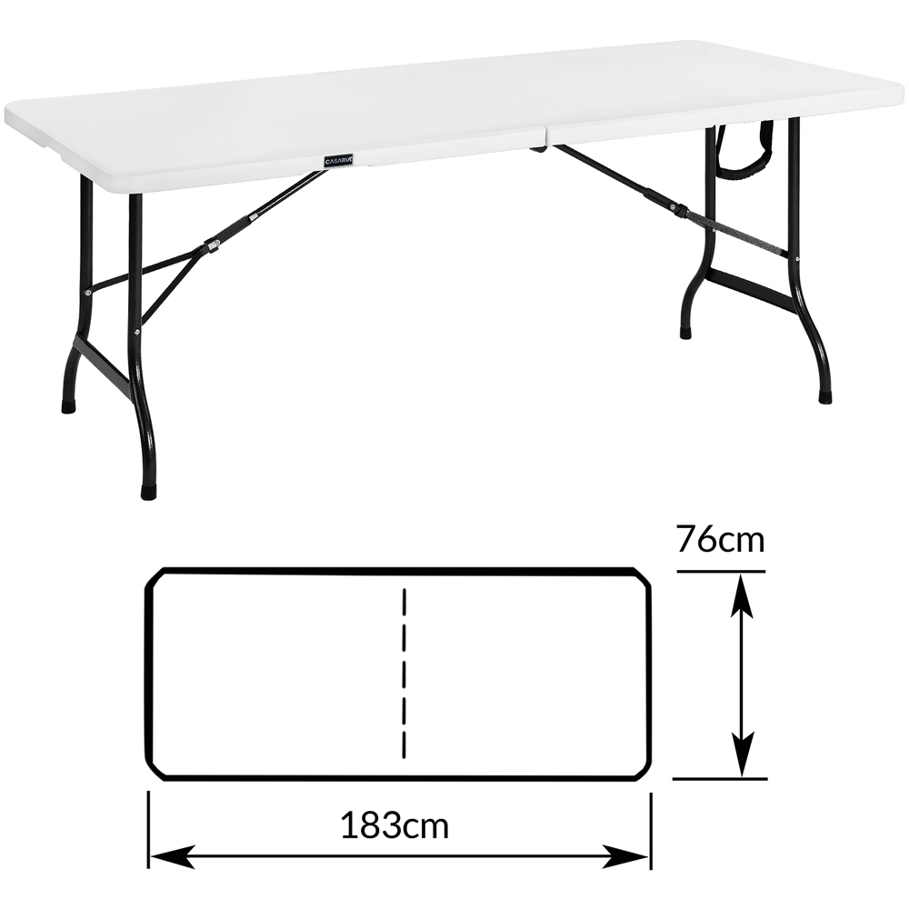 Casaria Deuba Buffettisch Kunststoff 180x74x72cm weiß