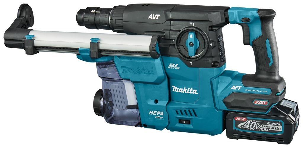 Makita HR009GM202 Συνδυαστικό πιστολέτο SDS-Plus με αναρρόφηση σκόνης 40V Max 4.0Ah Li-Ion