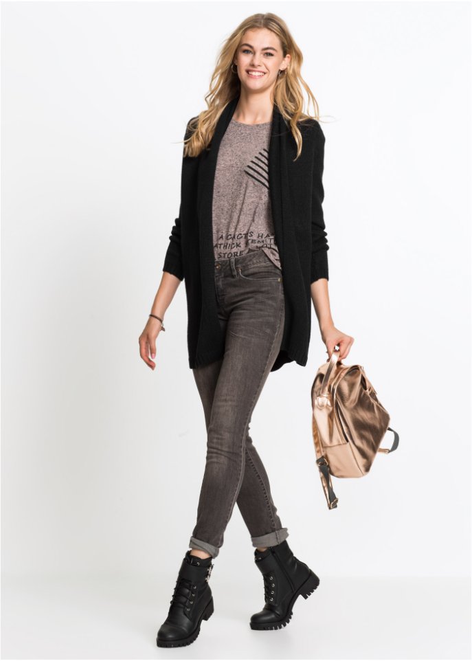 Longstrickjacke