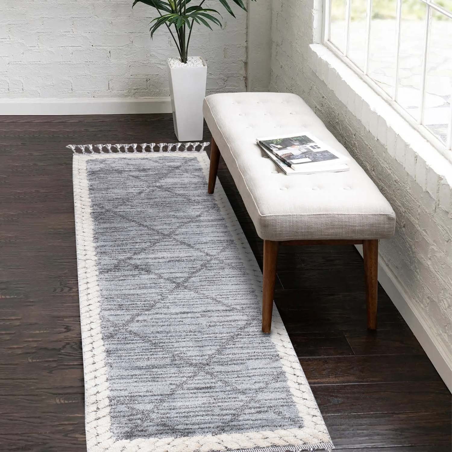 Teppich Boho Skandinavisch Style - Hochtief Effekt Cut-& Loop, payé, Rechteckig, Höhe: 20 mm, Ornament Muster - Hochtief Effekt