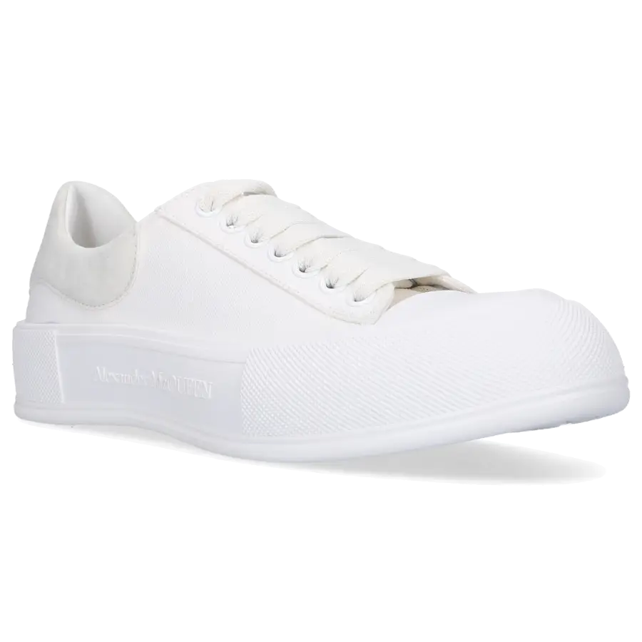 Alexander McQueen - Sneaker low DECK PLIMSOLL Canvas - weiß