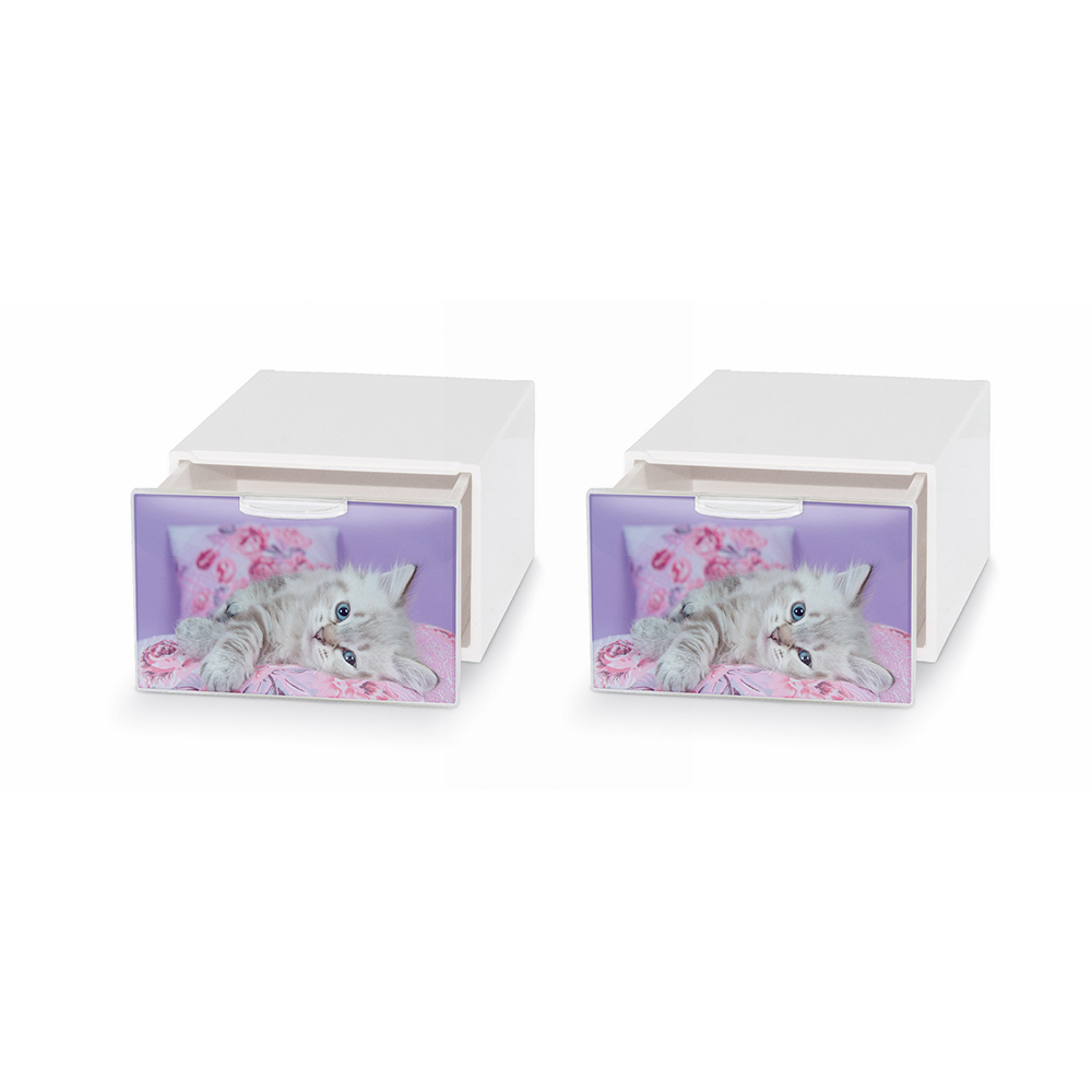 DOMO Living Schreibtisch Ablageboxen 2er-Set Q-Box mini