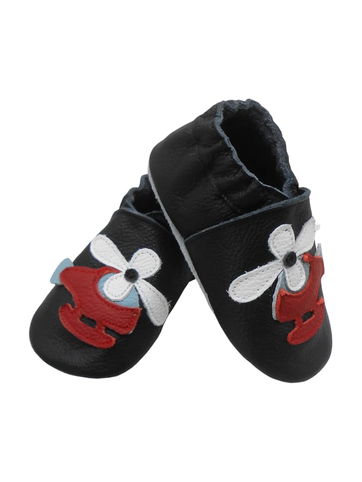 Yalion Leder-Krabbelschuhe 