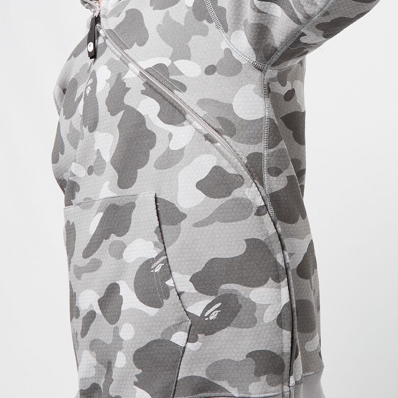 A Bathing Ape Honeycomb Camo Shark Full Zip Hoodie M gray