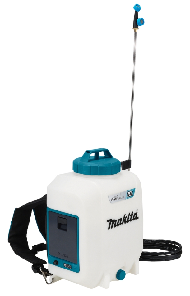 Makita DUS108Z belaidis kuprinės formos slėginis purkštuvas, 10 litrų, 18 voltų, be akumuliatorių ir įkroviklio