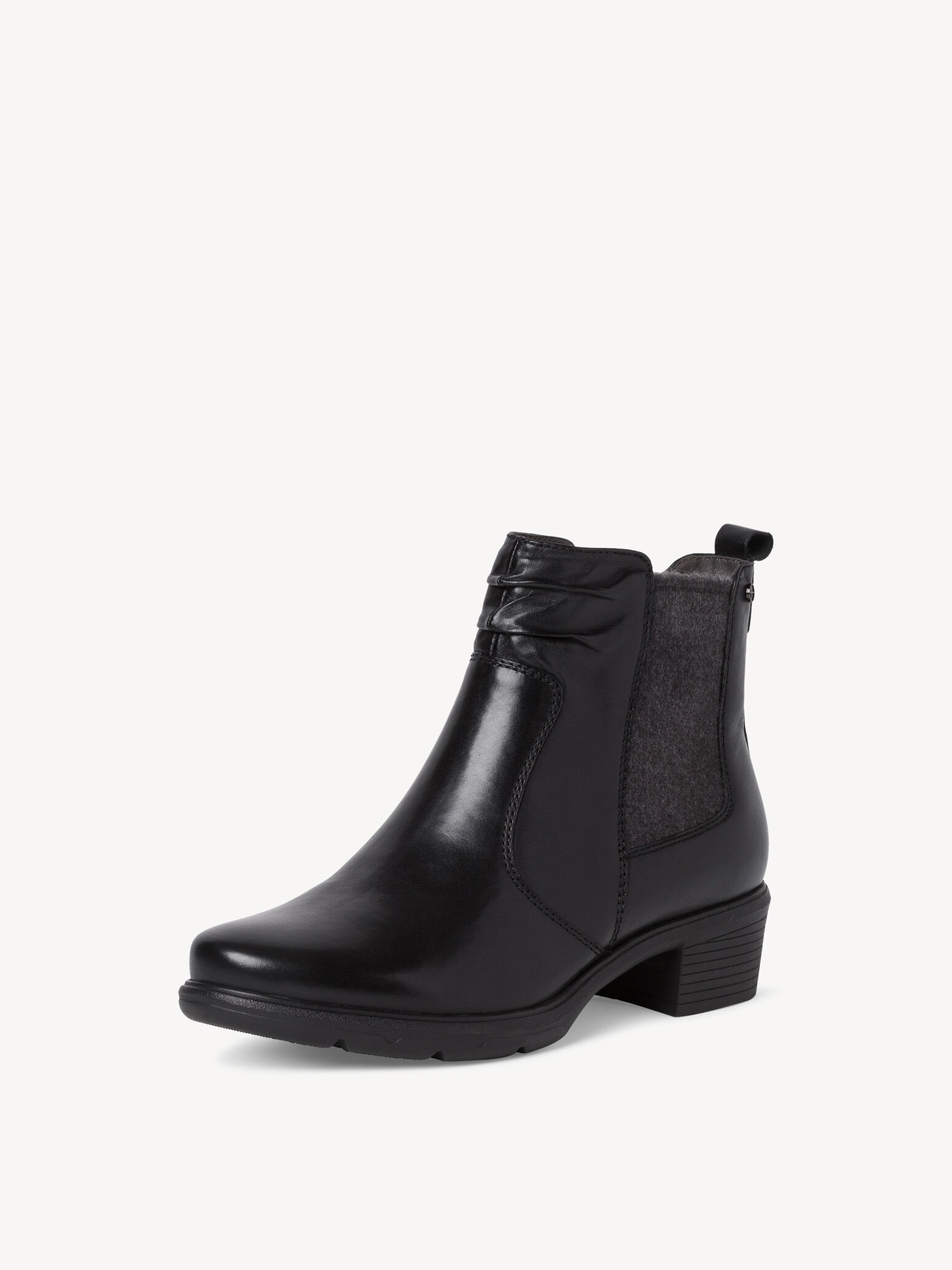 Bottine Chelsea en cuir - noir