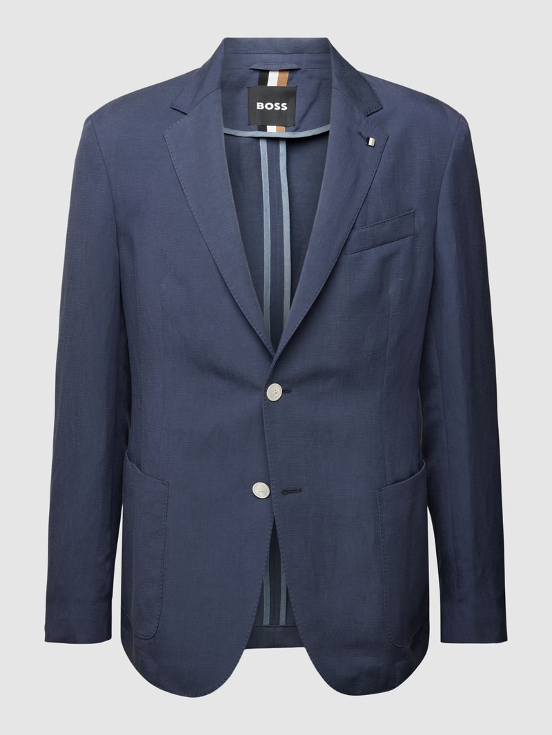 Slim Fit 2-Knopf-Sakko Modell 'Hanry' in marineblau