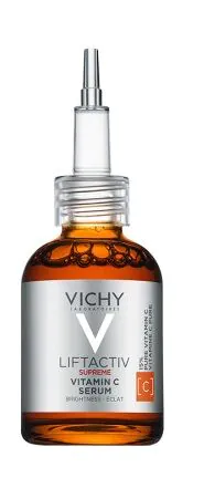 „Vichy Liftactiv Supreme“ skaistinamasis serumas su vitaminu C ir 15 % gryno vitamino C.