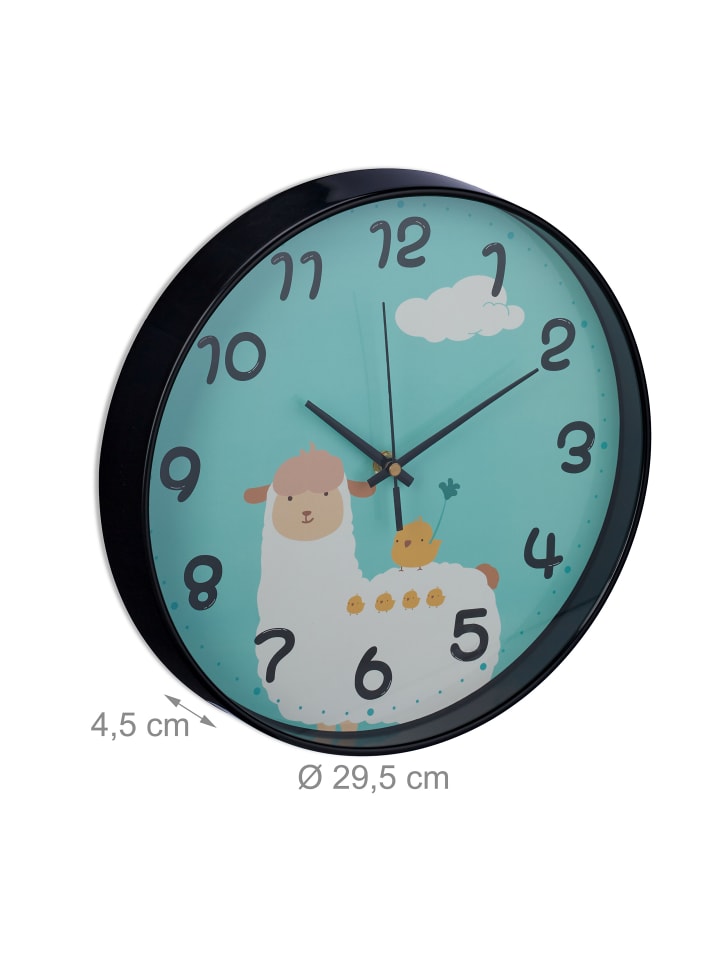 relaxdays Kinder-Wanduhr 