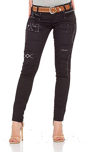 Cipo & Baxx Skinny Jeans mit praktischem Gürtel