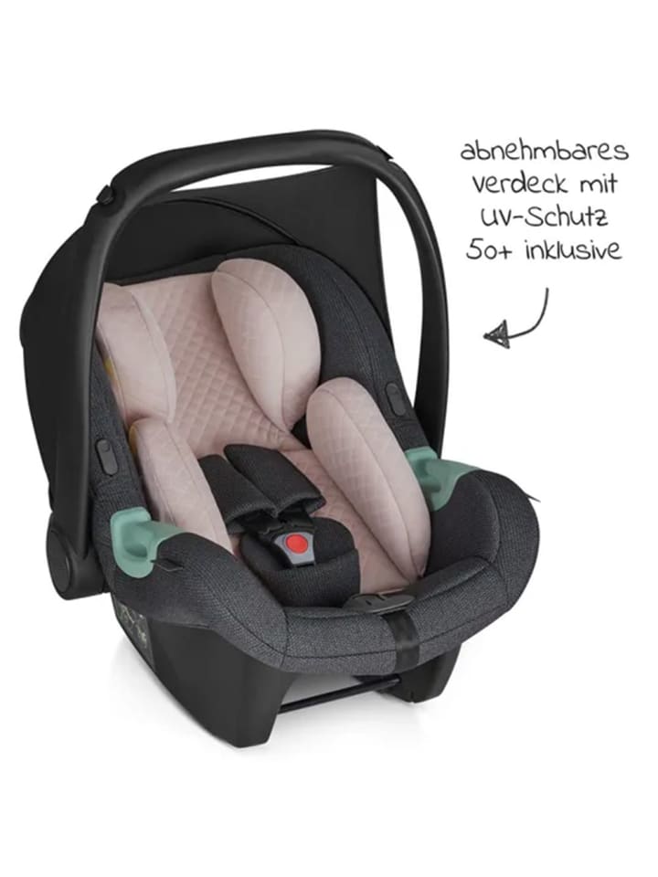ABC-Design Babyschale Tulip inkl. Zusatzverdeck (Autositz Gruppe in grau,rosa günstig kaufen onesize