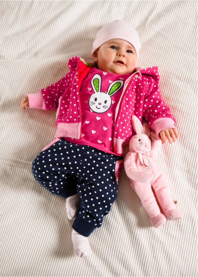Baby Sweatjacke mit Kapuze Bio-Baumwolle