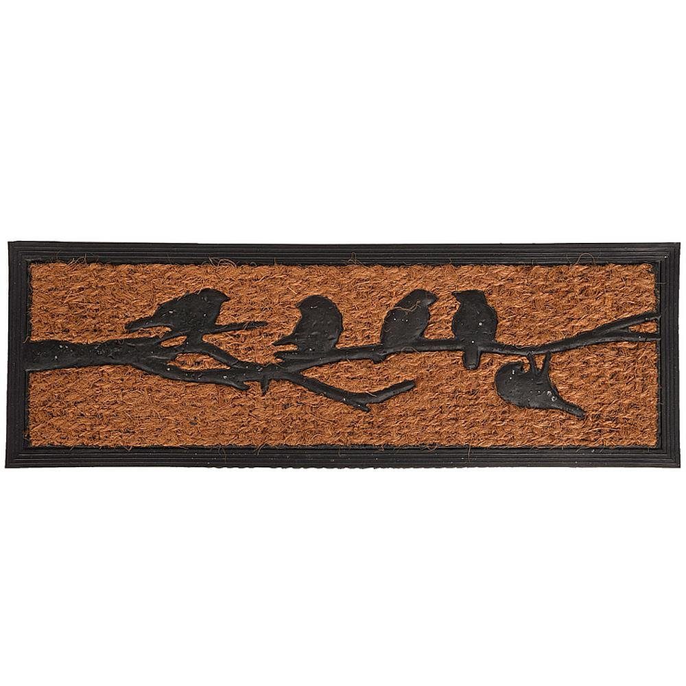esschert design Schuhabtropfschale Türmatte Stufenmatte Vögel schmal Fußmatte