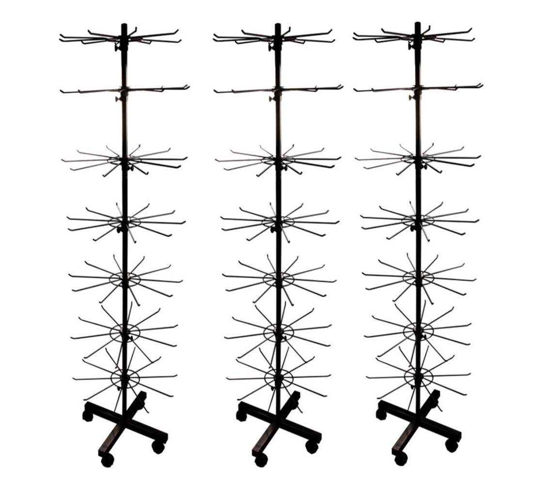 BAYLI Schmuckständer 3er Set - Verkaufsständer drehbar Höhe 155cm, rollbares Warenständer