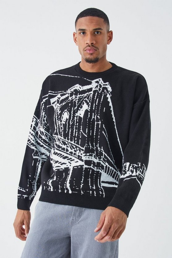 Tall Oversize Pullover mit Print