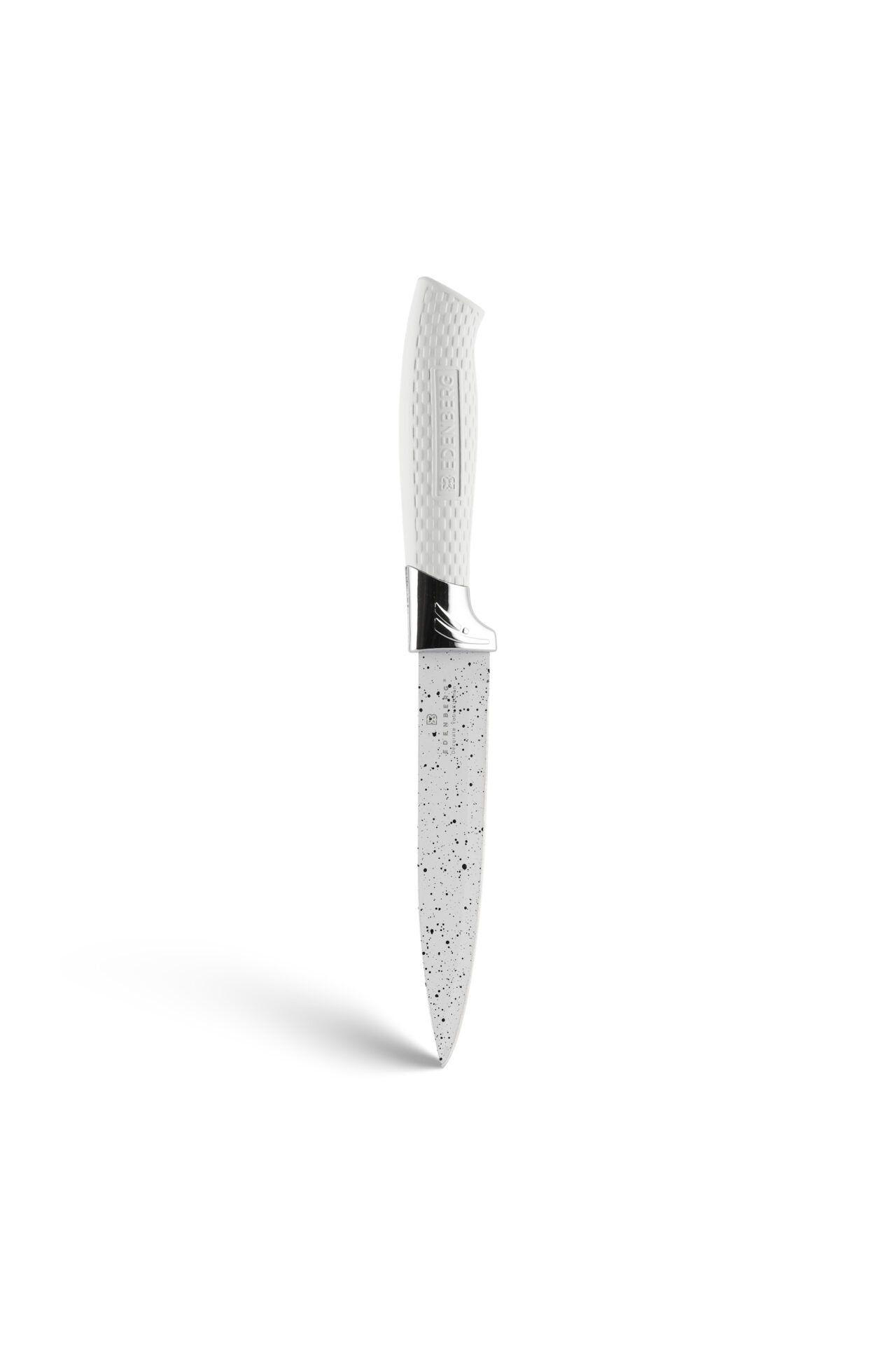 Edenberg Messer-Set Modernes weißes Messerset mit Block, Messerblock (6-tlg., Eine ideale Geschenkidee)