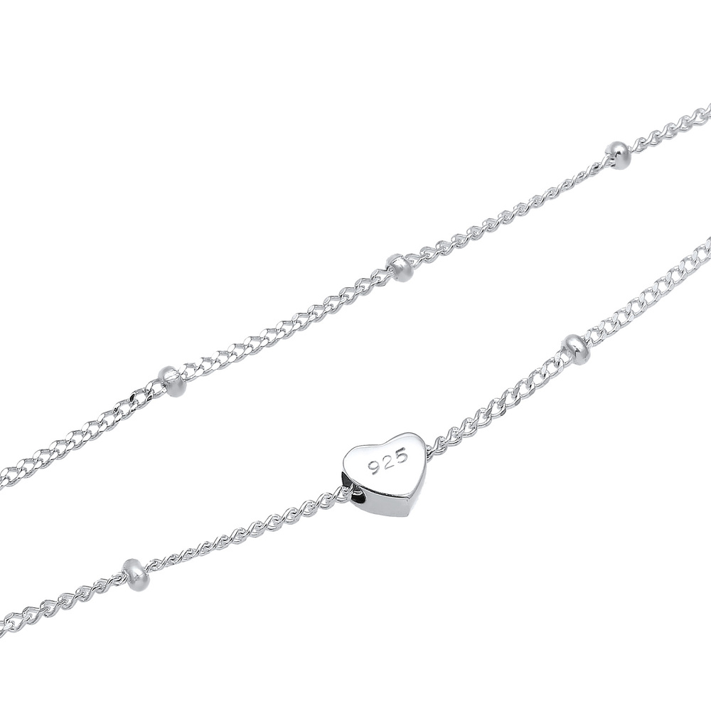 Elli Elli Collier Femmes Choker Look des Couches Coeur Tendance en Argent Sterling 925 collier