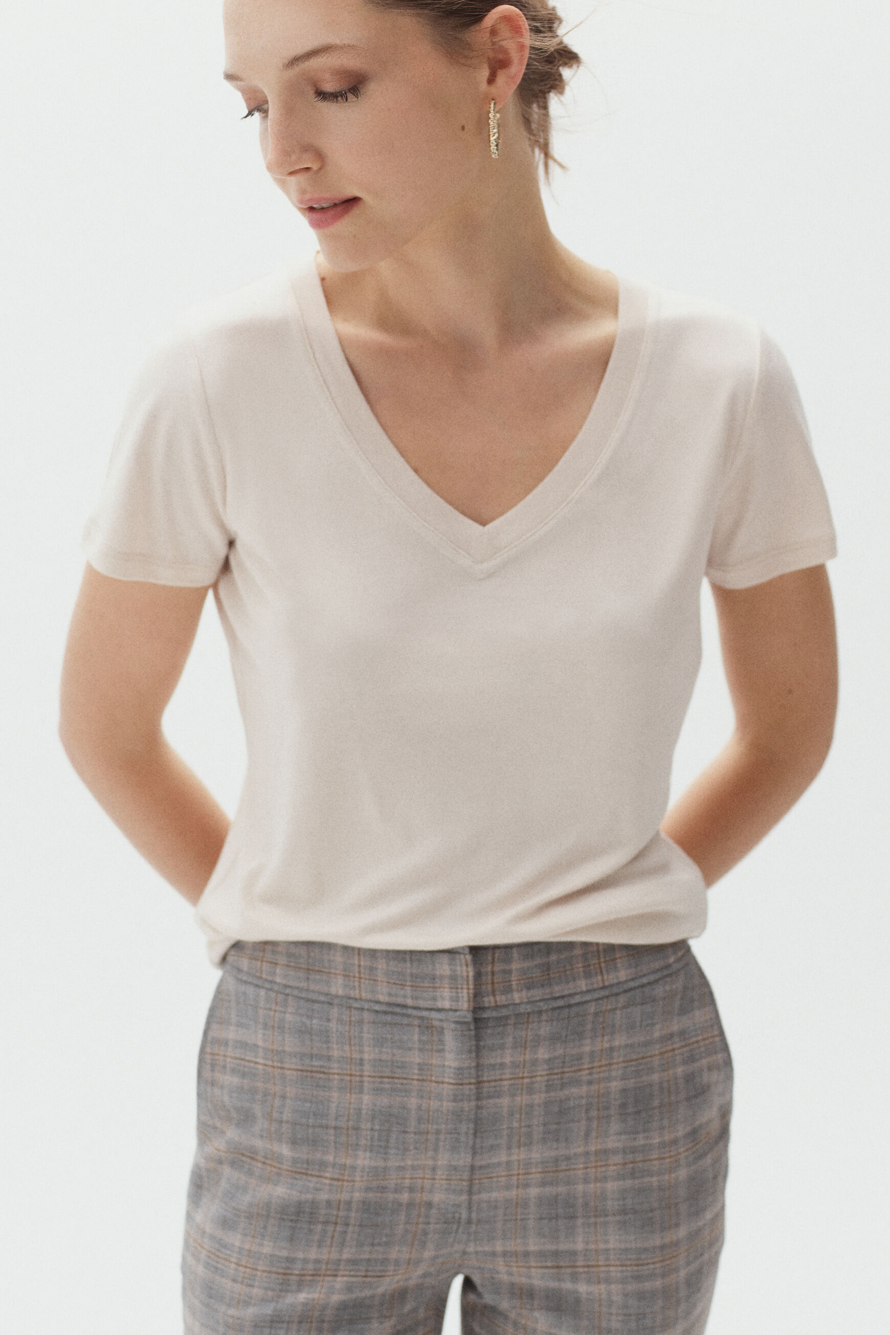t-shirt anita ecru femme