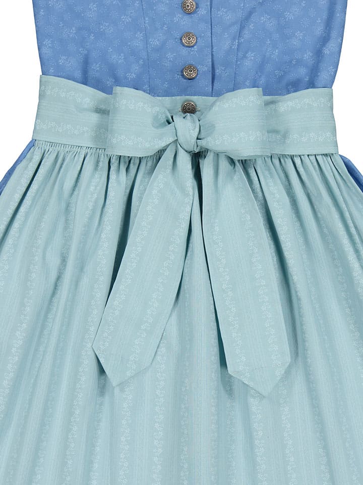 Turi Landhaus Dirndl in Blau/ Mint günstig kaufen