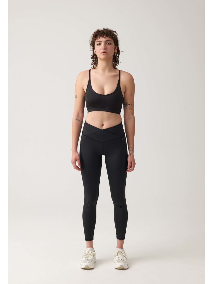 SNOCKS High Waist Leggings Damen V Cross 1 Stück in Schwarz günstig kaufen
