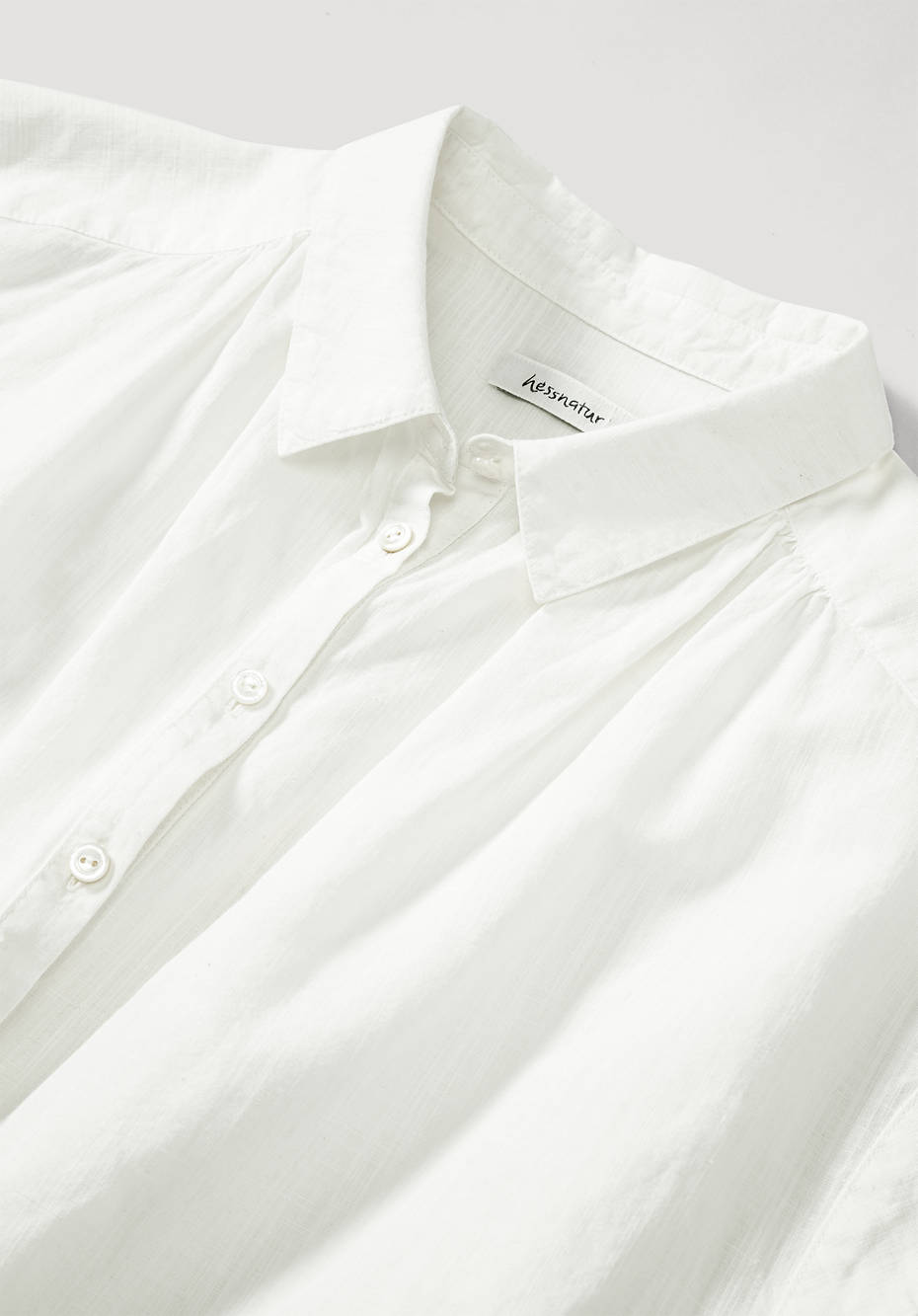 Ärmellose Bluse aus Bio-Baumwolle mit Leinen