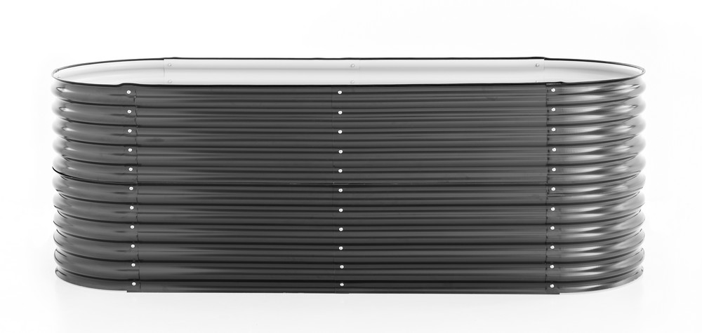 Powertec Garden Stahl Oval Hochbeet XXL - Anthrazit