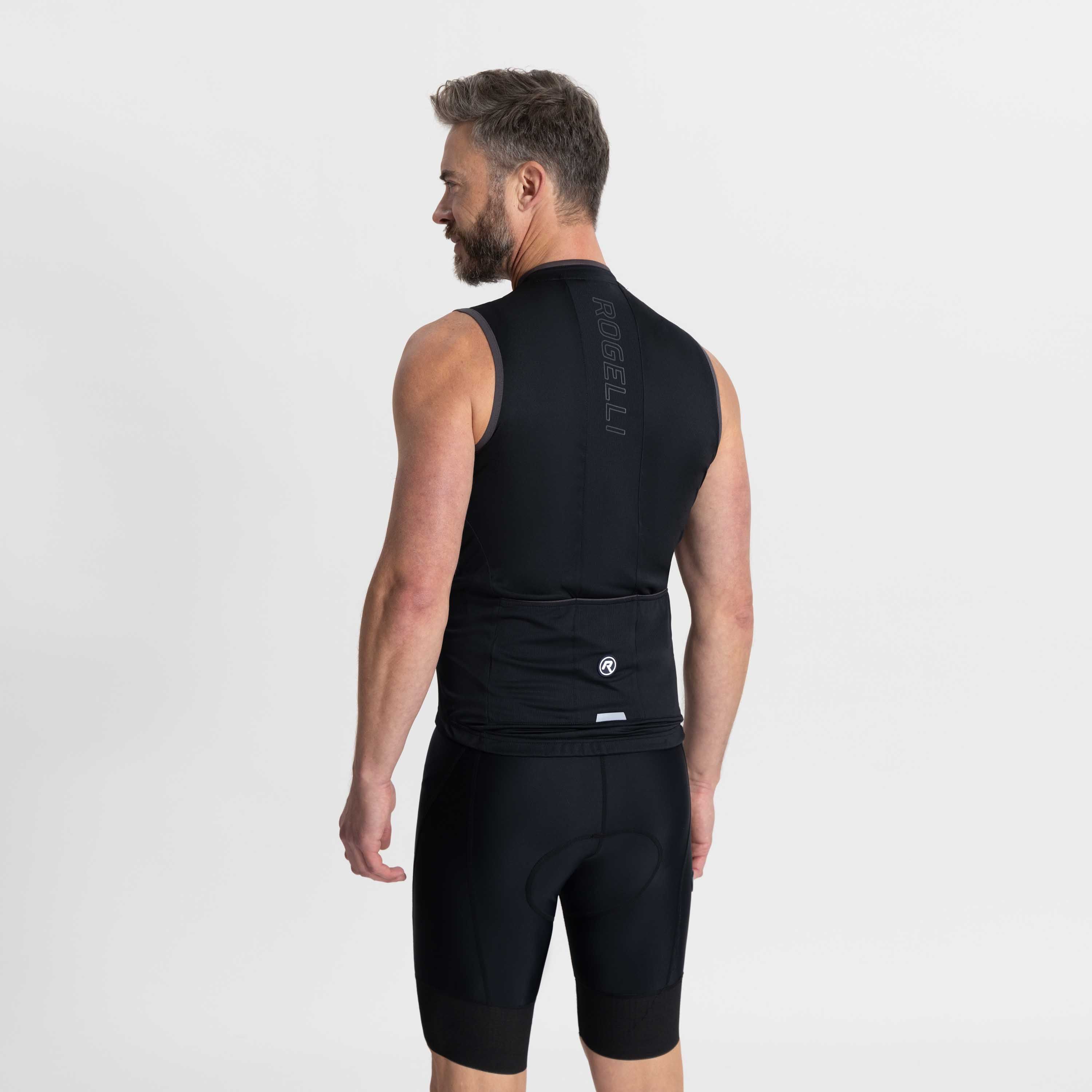 Rogelli Essential Schwarz Herren Radtrikot Ärmellos