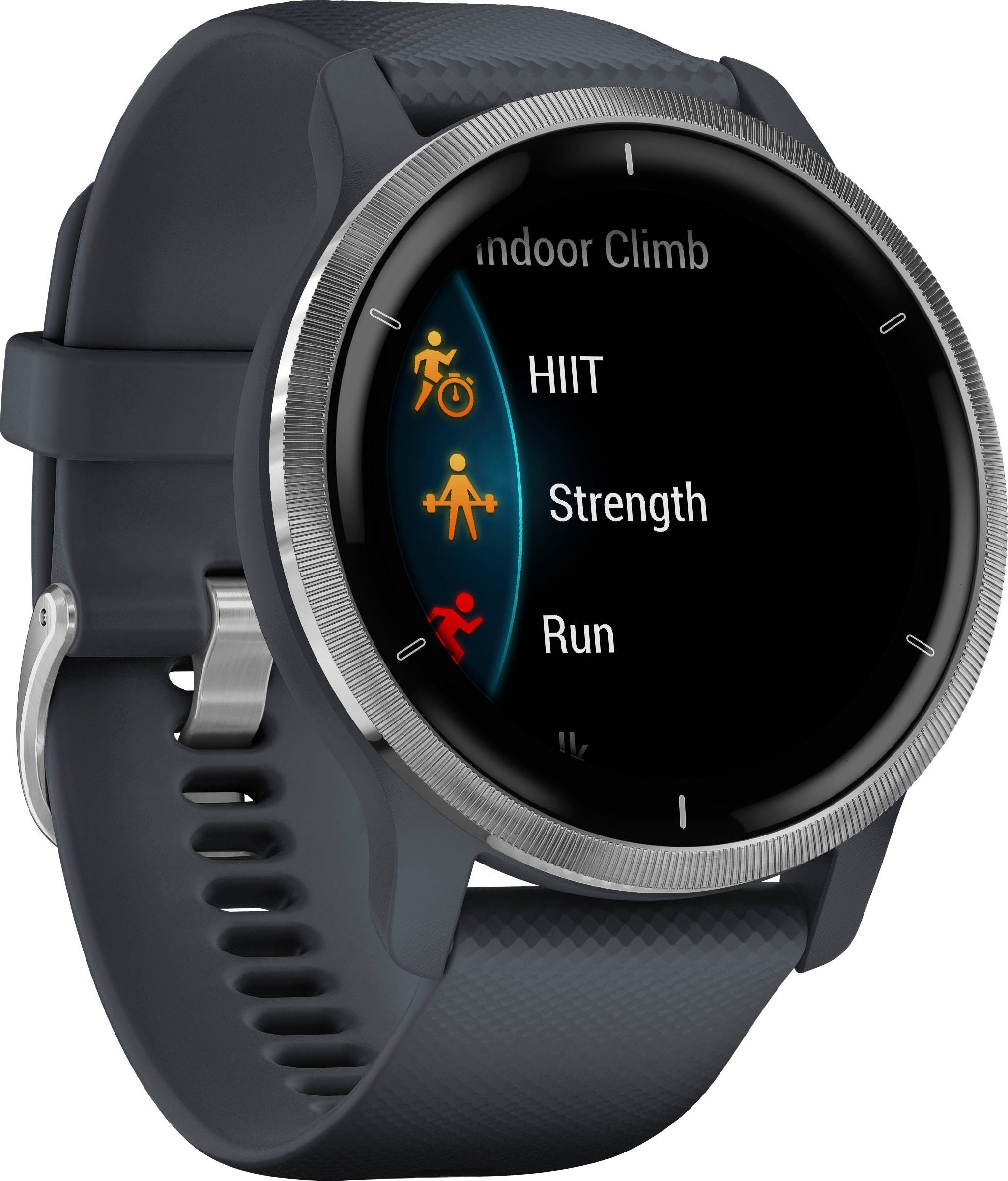 Garmin Venu 2 Smartwatch (3,3 cm/1,3 Zoll), 25 vorinstallierten Sport-Apps
