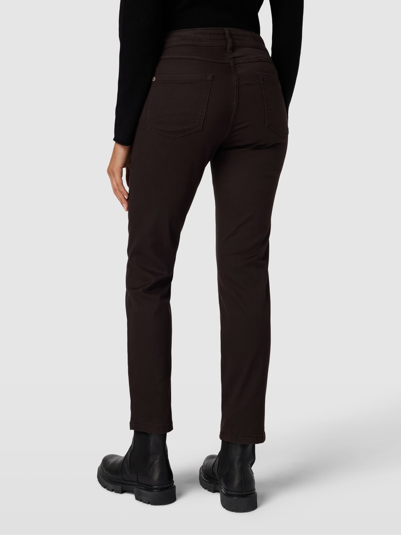 Jeans im 5-Pocket-Design Modell 'CORA' in dunkelbraun