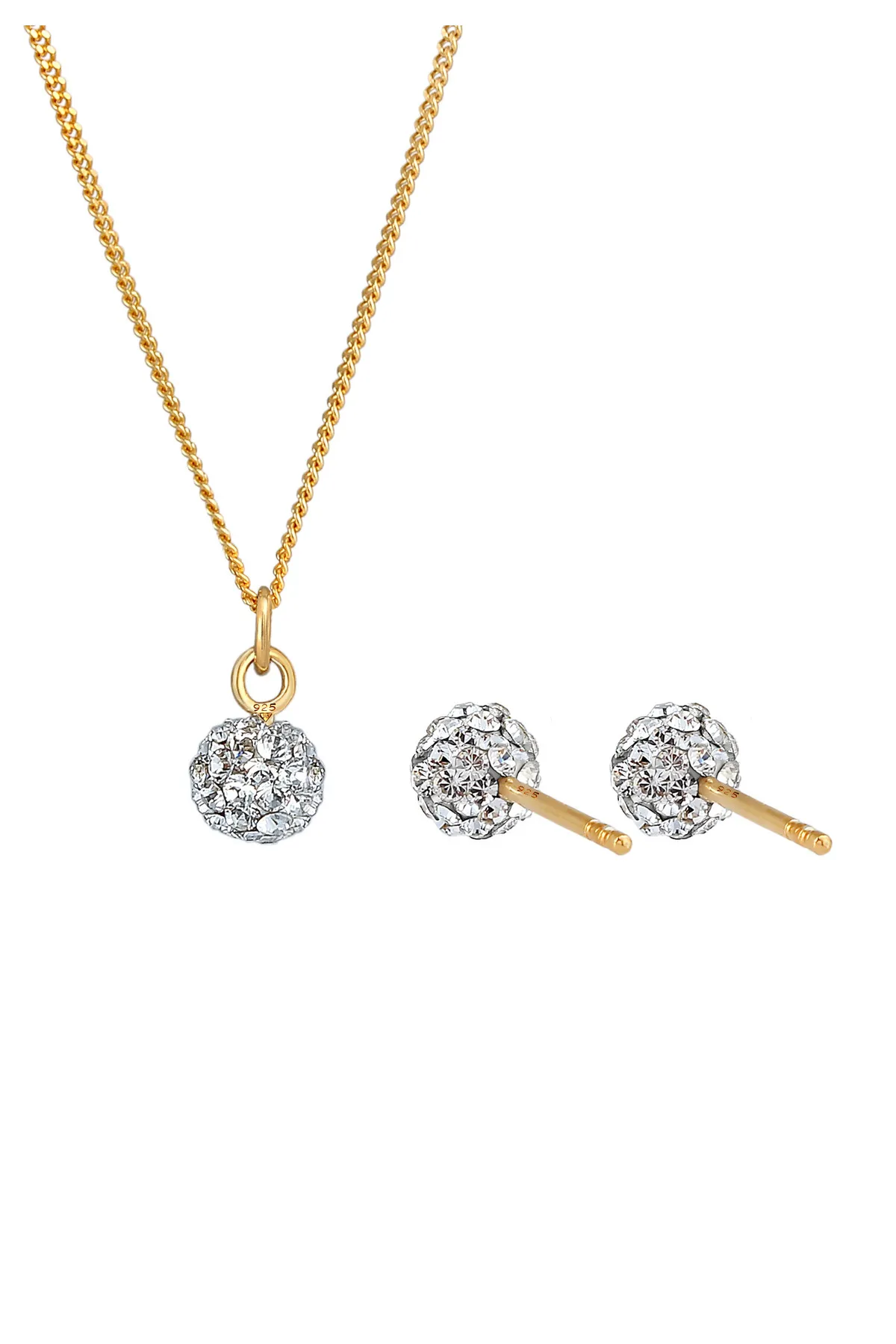 ELLI  Schmuckset Basic Elegant Kristalle 925 Silber