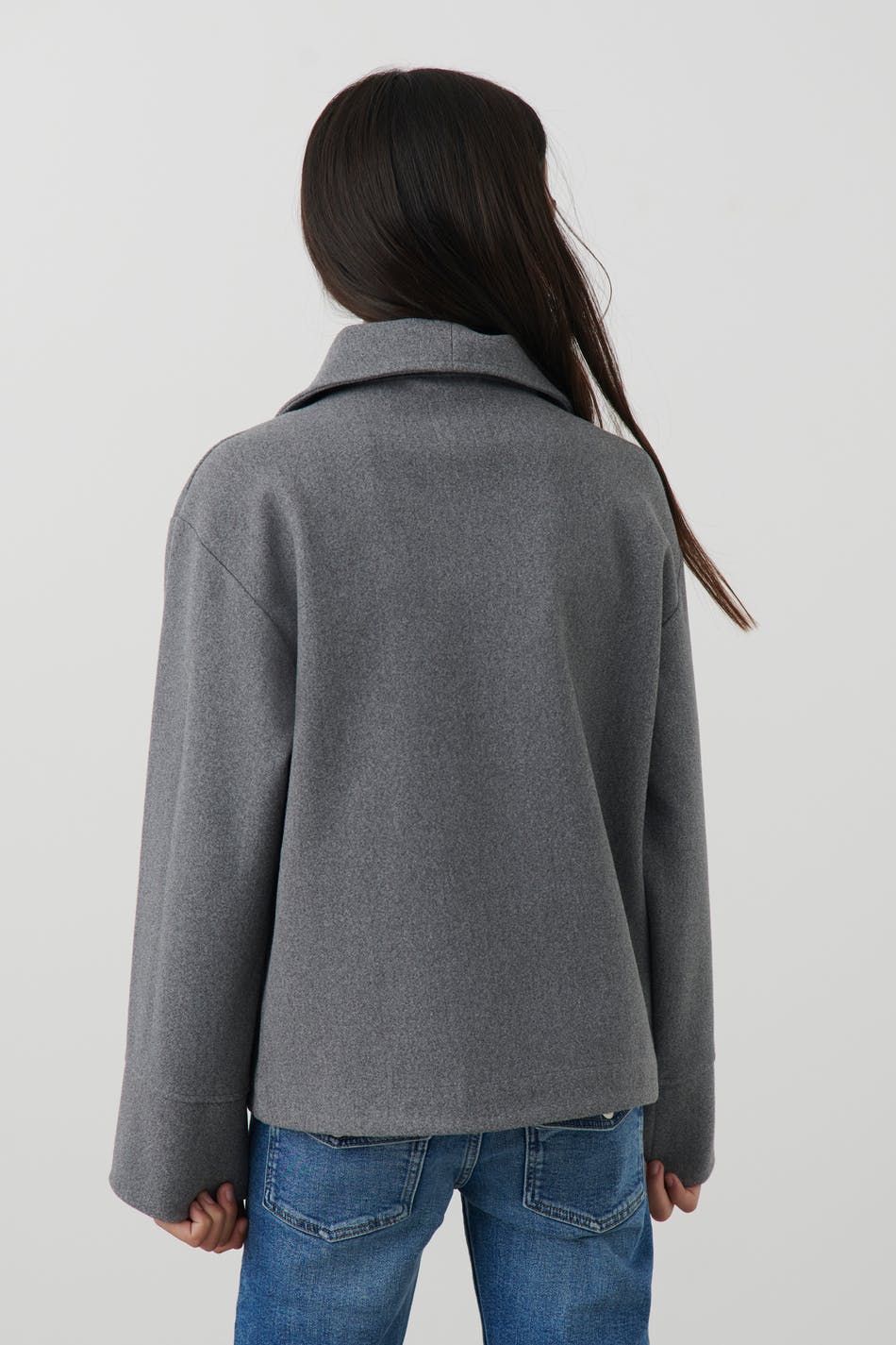 Y short felt jacket