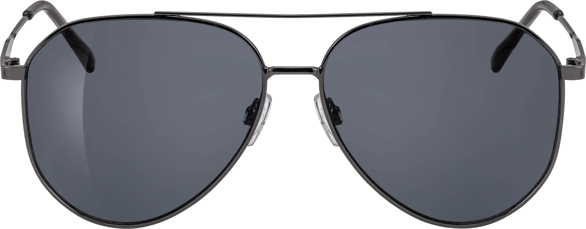 Sonnenbrille Erwachsene Metall-Pilotenbrille schwarz mit getönten Scheiben, 1 St