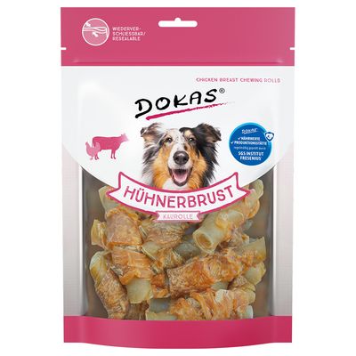 Dokas Hundesnack Hühnerbrust Kaurolle