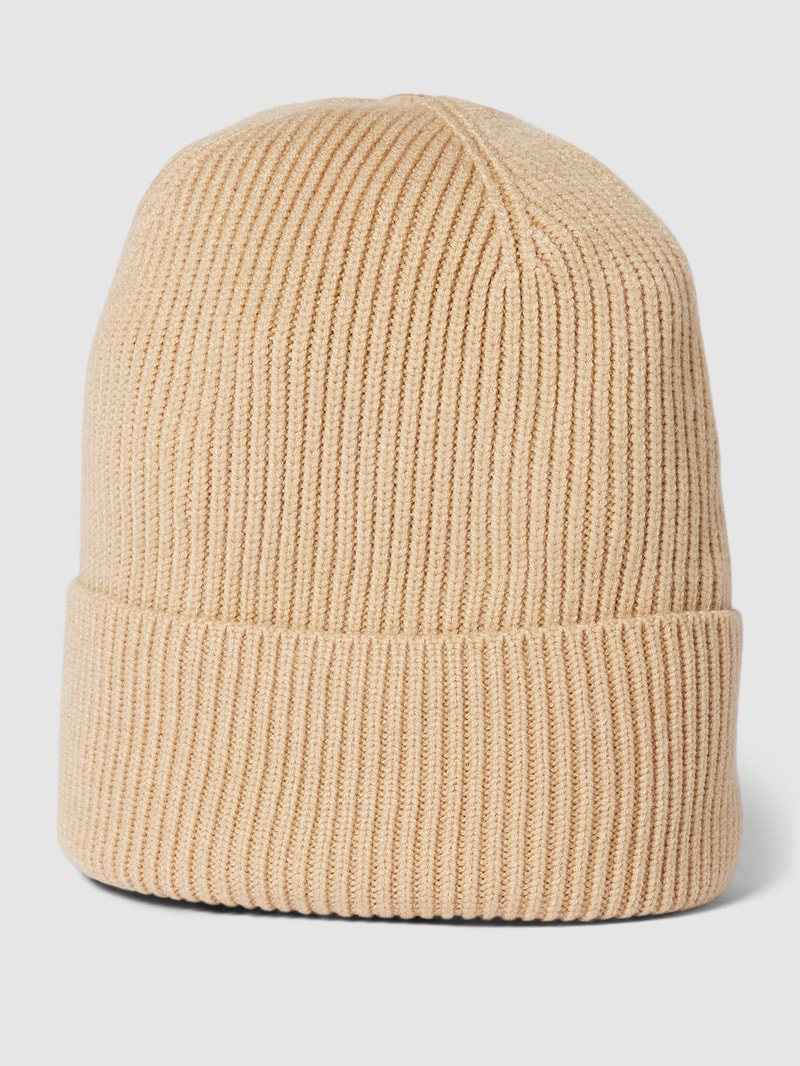 Beanie mit breitem Umschlag Modell 'ZENNA' in beige