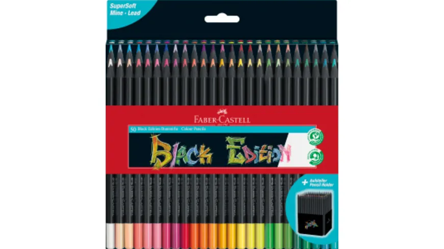 FABER-CASTELL Buntstifte Black Edition 50er Kartonetui