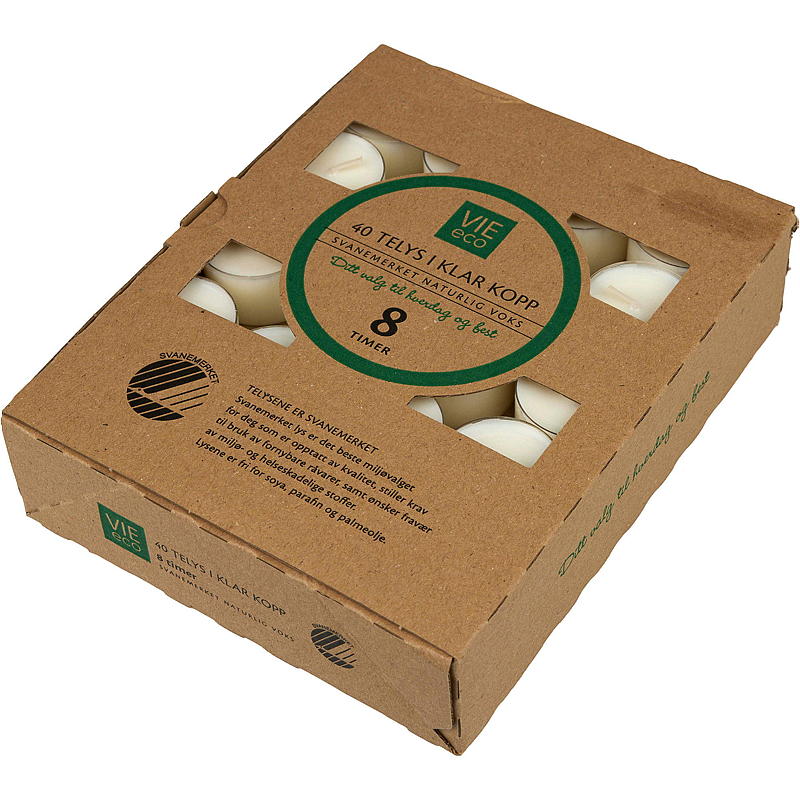 Vie Eco Telys 40-pk 8 timer stearin Vie Eco