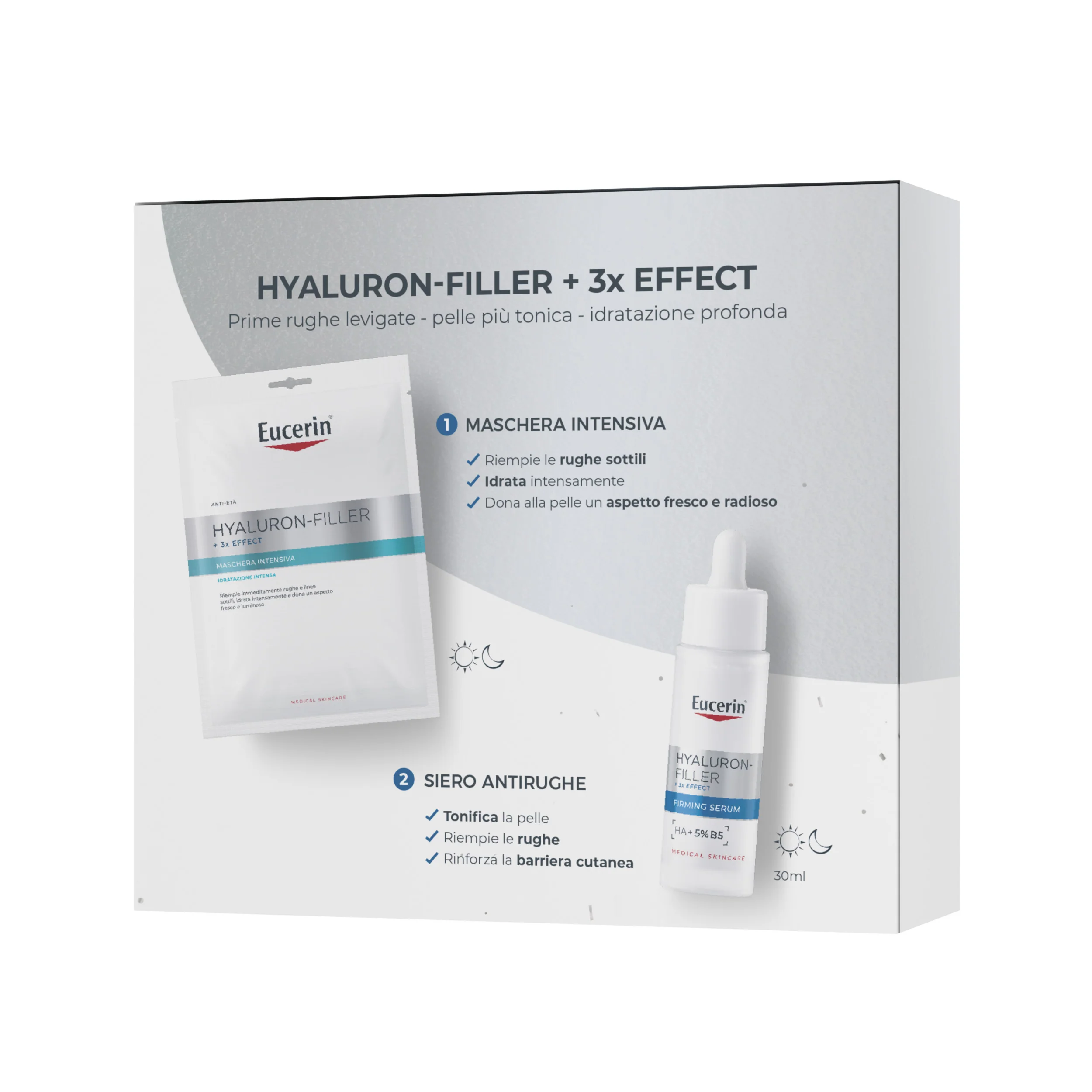 Kit de Natal Hyaluron-Filler com 3 Efeitos (Sérum Antirrugas 30ml + Máscara Intensiva) - Kit Antirrugas, Sérum Facial Antirrugas